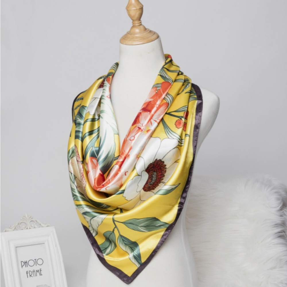 Top rated Large Square Silky Scarf 35” x 35”